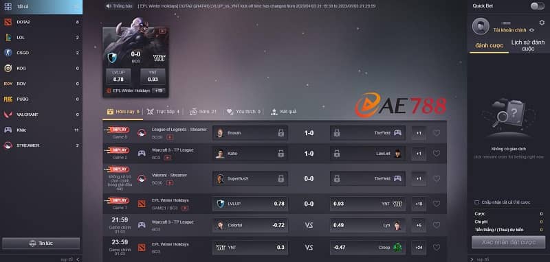 Cá cược Esport mới lạ và độc đáo Cá cược Esport mới lạ và độc đáo